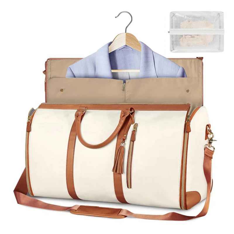 sac à langer blanc marron