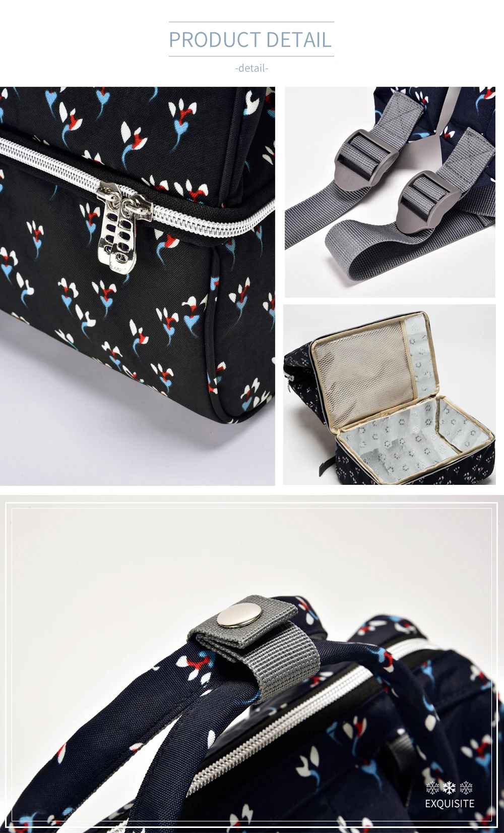 sac à dos à langer détail