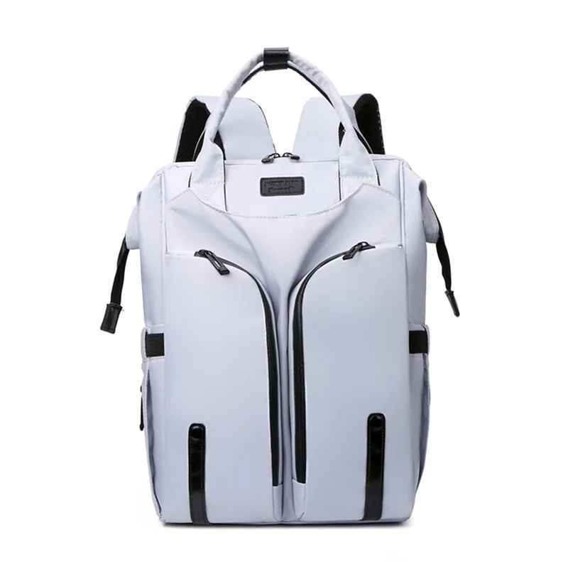 sac à dos à langer gris stylée