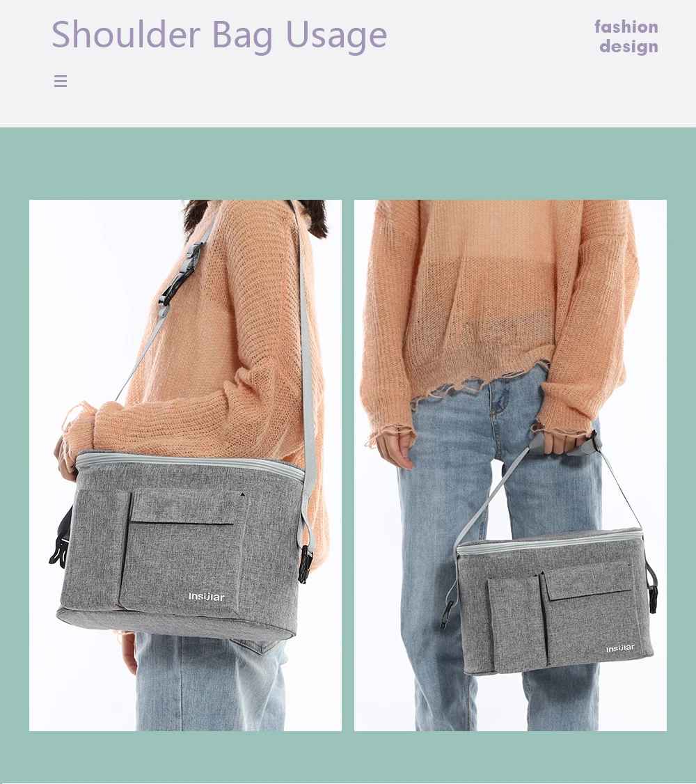 sac à langer bébé gris stylée
