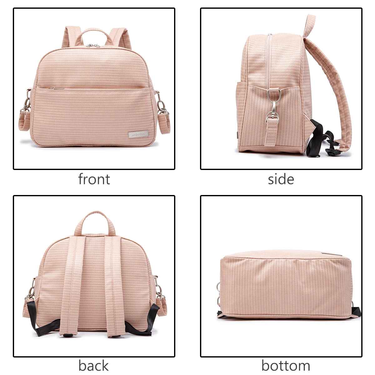 sac à langer bébé rose présentation