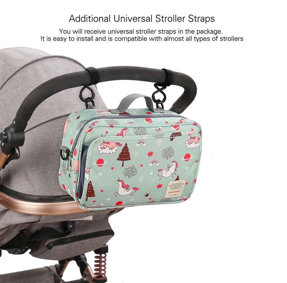 sac Ă  langer pratique vert sangle pour poussette