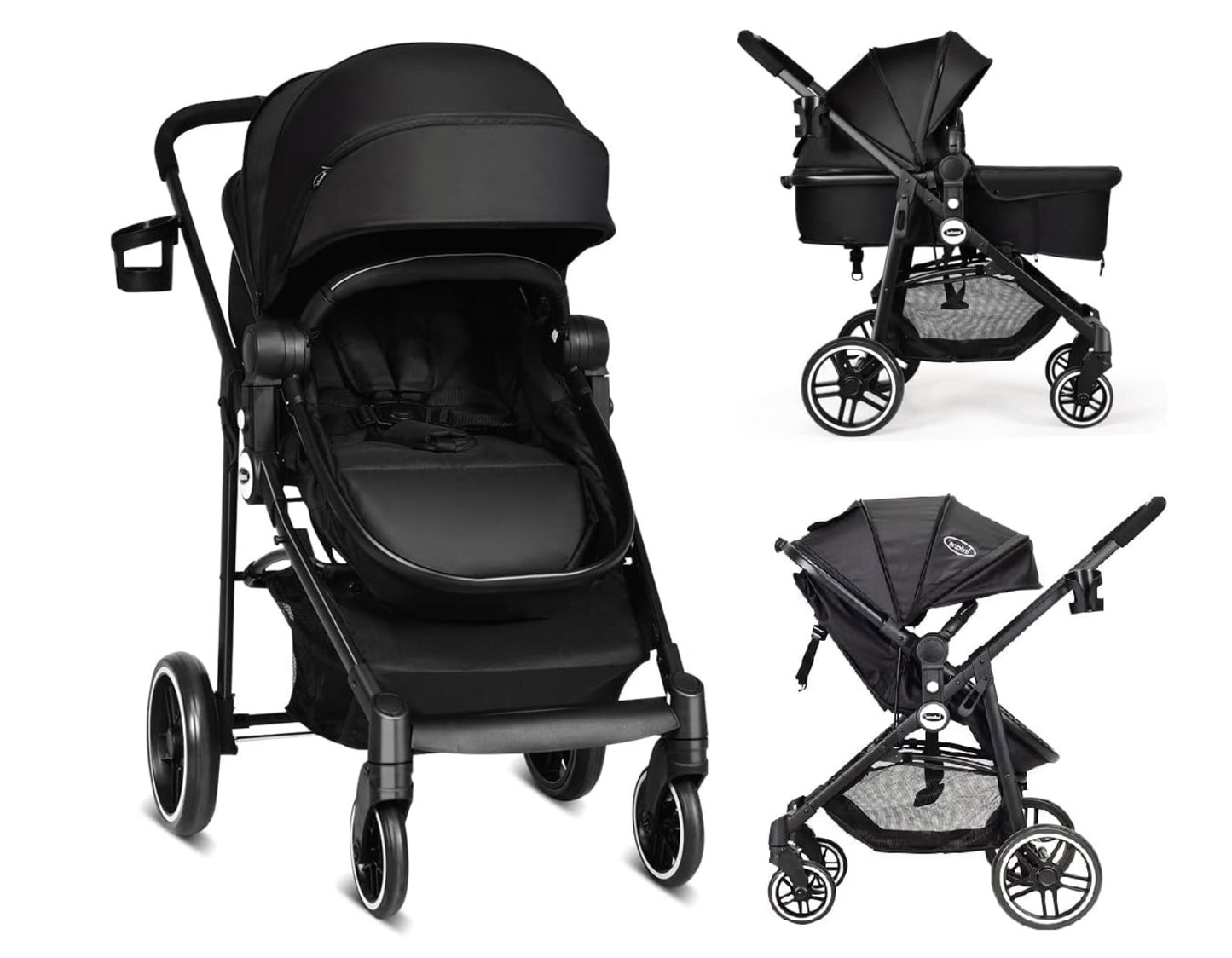 poussette de couleur noir