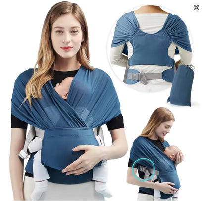 écharpe de portage bleu pâle