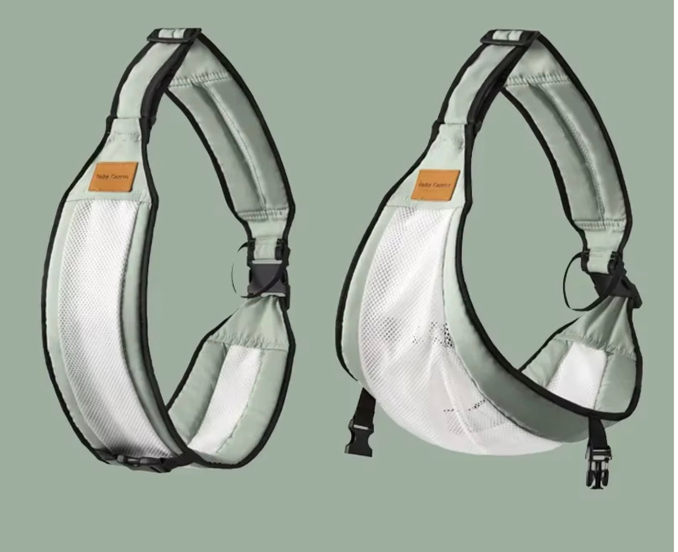 écharpe de portage verte