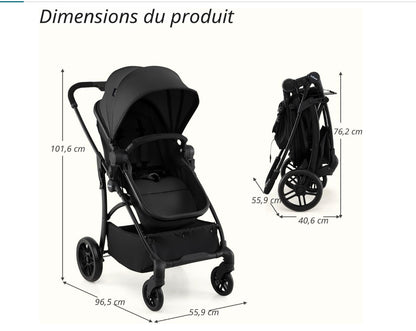 les dimensions de la poussette