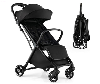 noir poussette pliable