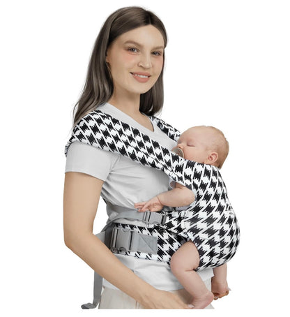 porte bébé ergonomique blanc et noir