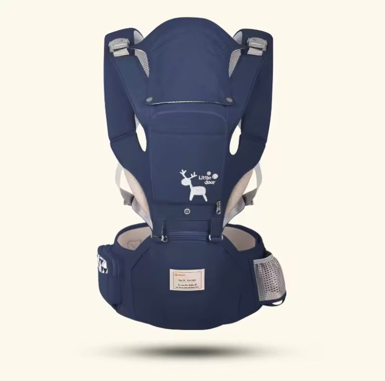 porte bébé ergonomique bleu confortable