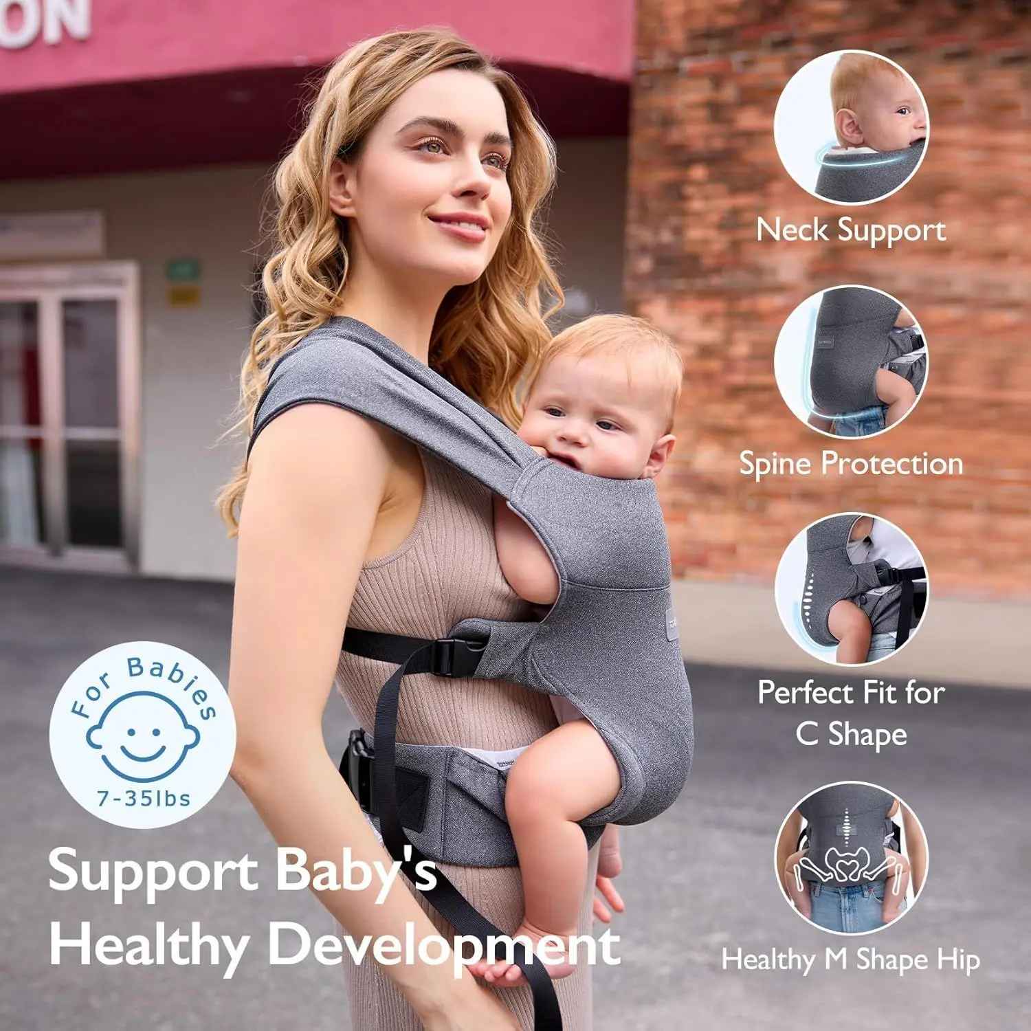 porte-bébé ergonomique confort
