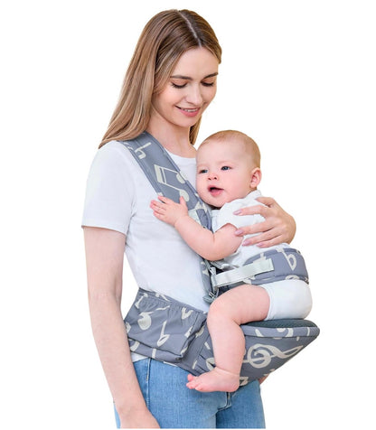 porte bébé ergonomique de couleur gris