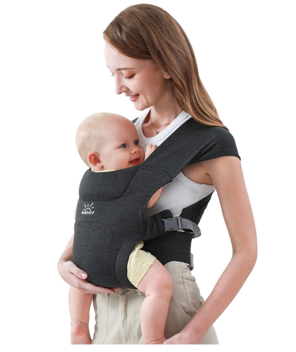 porte bébé ergonomique de couleur gris