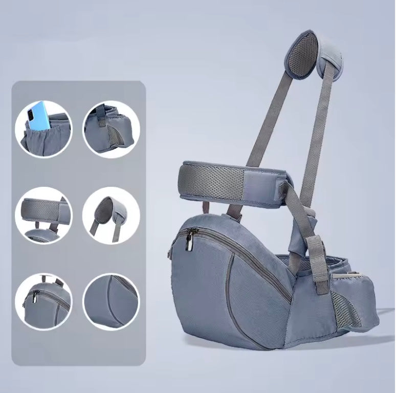 porte bébé ergonomique gris qui allie confort