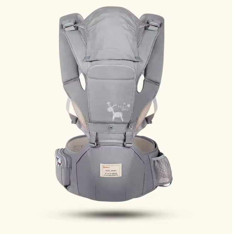 porte bébé ergonomique gris confortable
