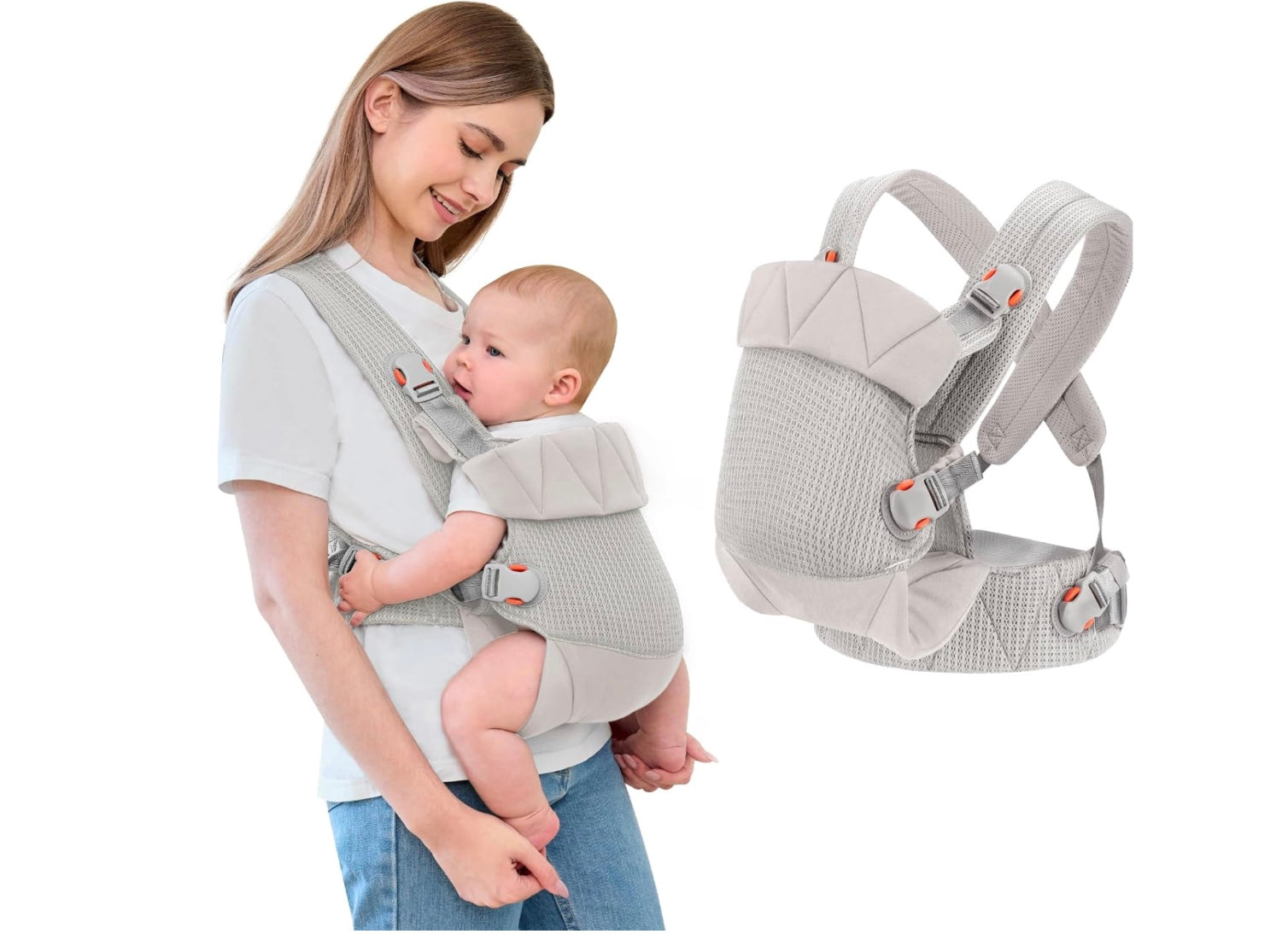porte bébé ergonomique gris design parfait