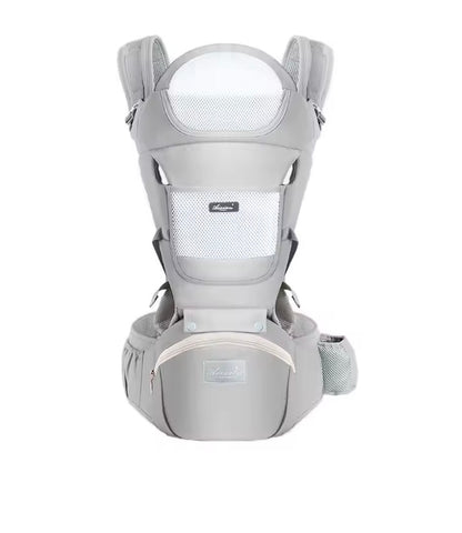 porte bébé ergonomique gris confortable du bébé
