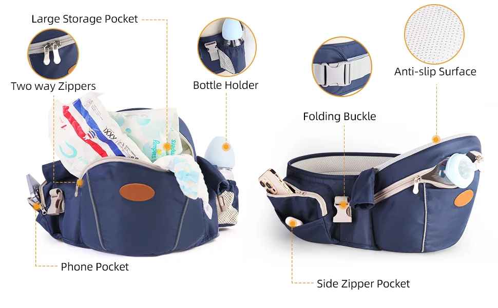 porte bébé ergonomique avec multi poches