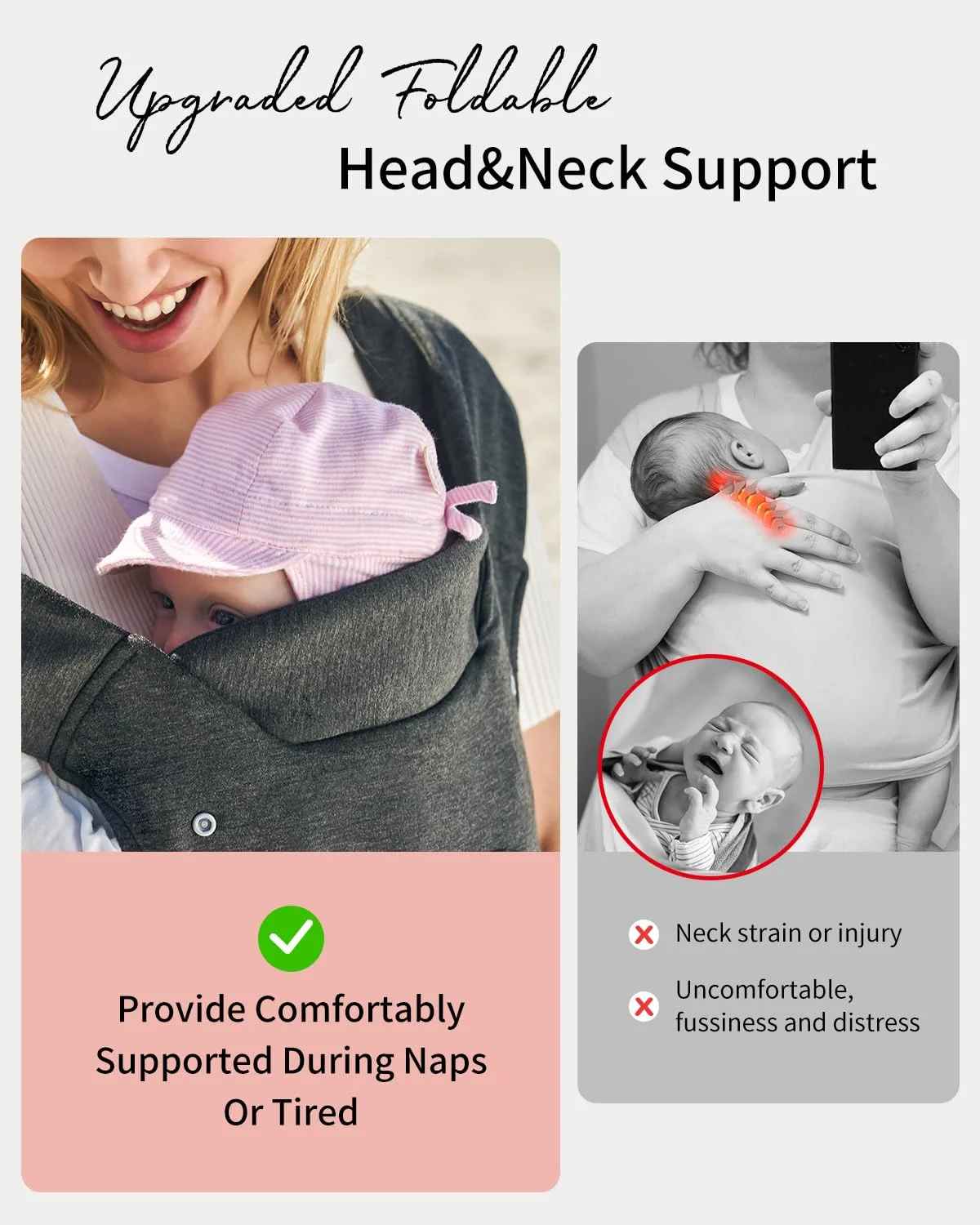 porte bébé ergonomique prévient les douleurs de bébé