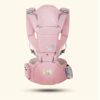 porte bébé ergonomique rose confortable