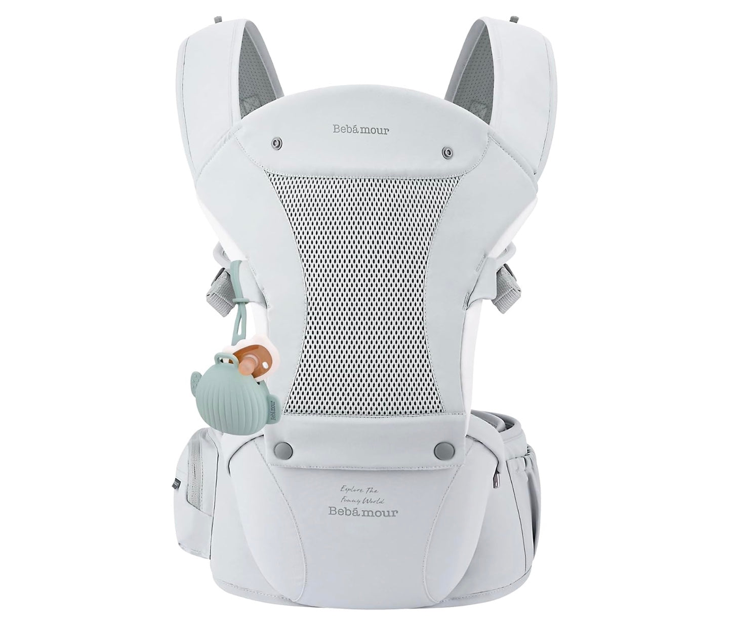 porte bébé gris ergonomique