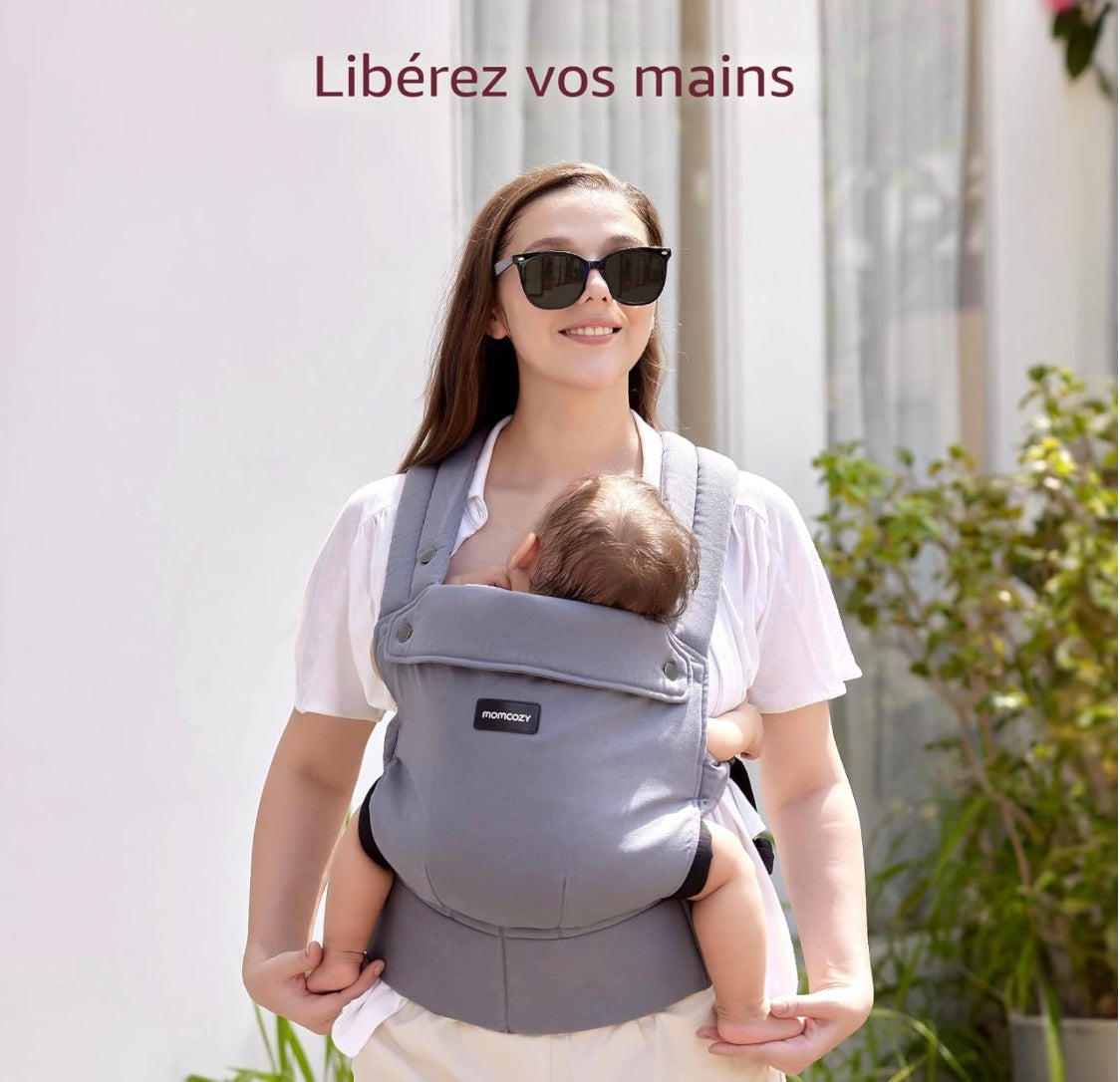 porte bébé gris libérez vos mains