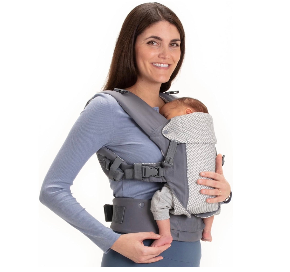 porte bébé gris pale et gris foncé