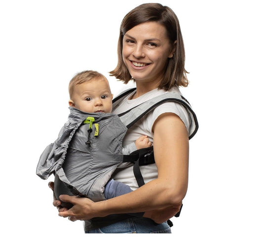 porte bébé gris ne prend pas beaucoup de places