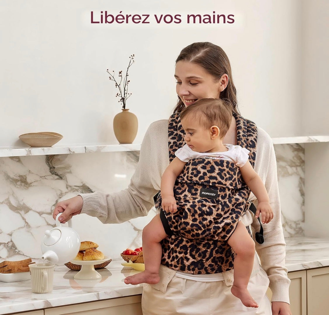 porte bébé léopard confort
