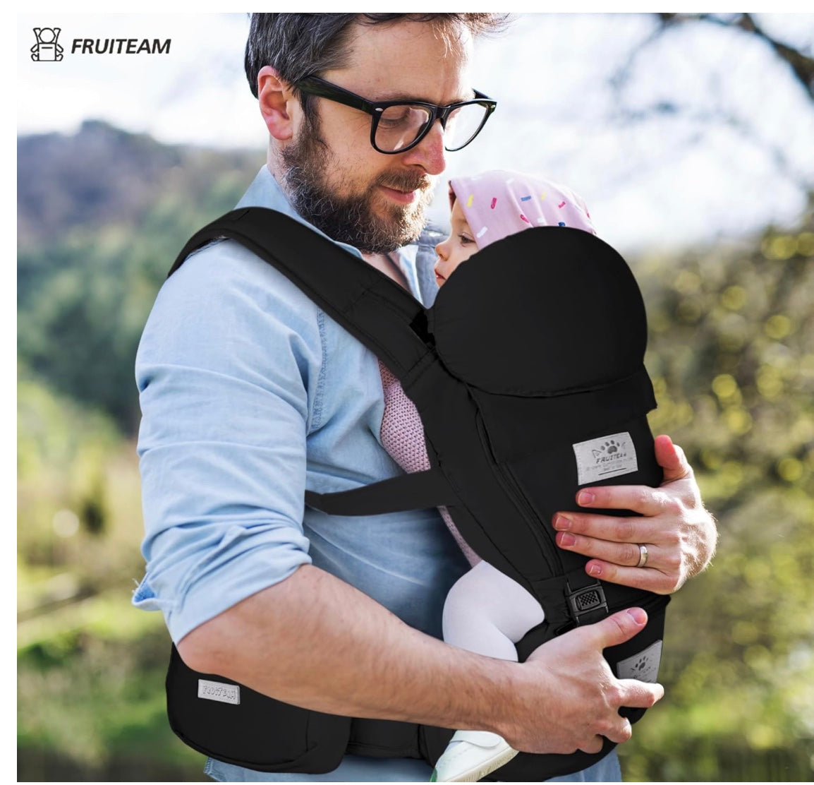 porte bébé noir ergonomique confortable