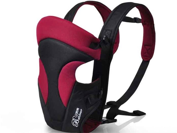 porte bébé noir rouge