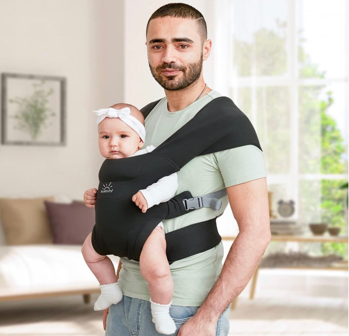 porte bébé noir unisexe ergonomique