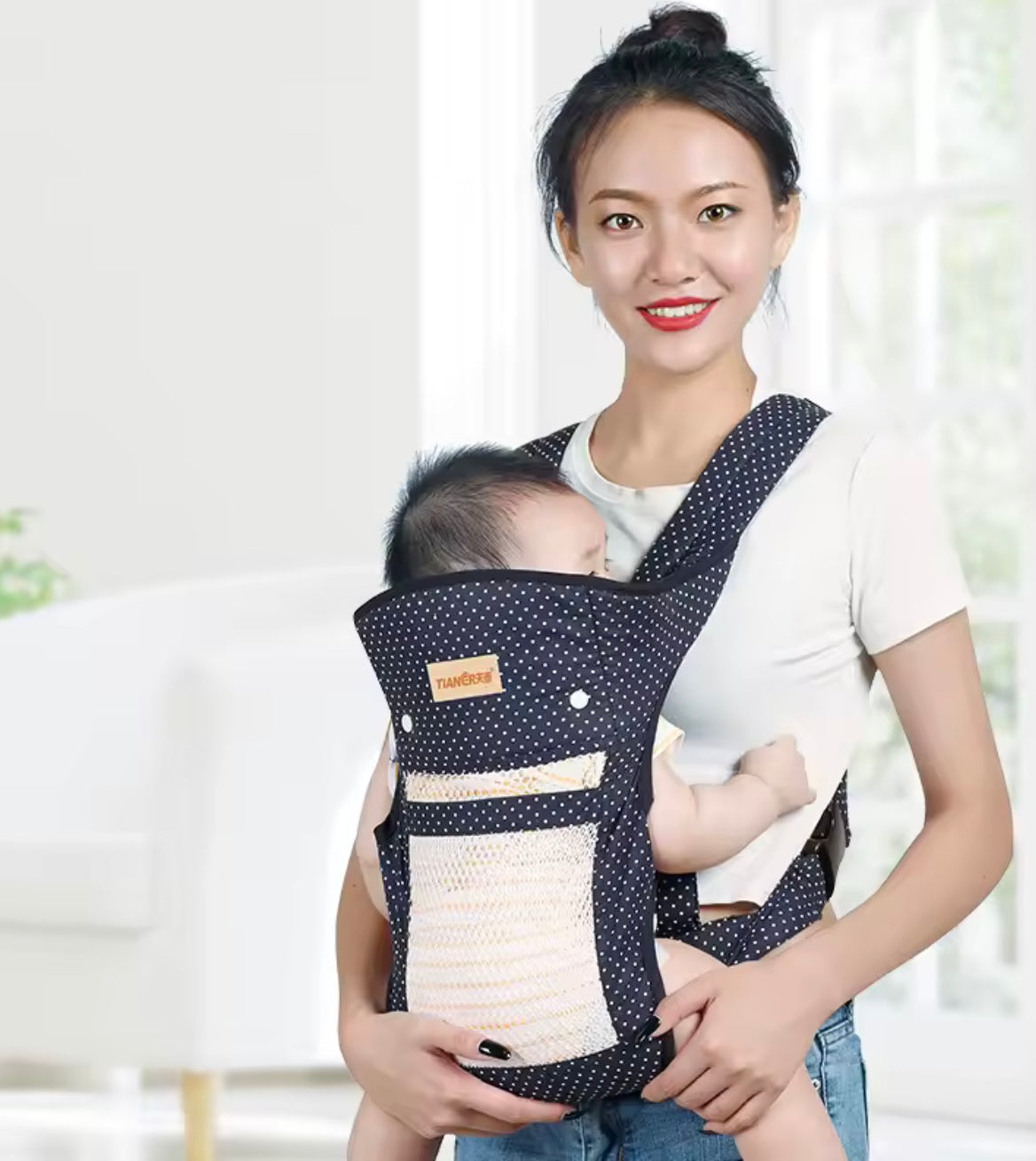 porte bébé physiologique maman et bébé très confortable 