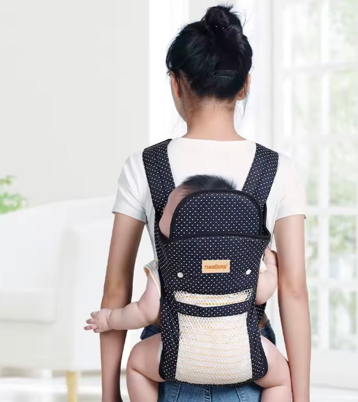 porte bébé physiologique position m