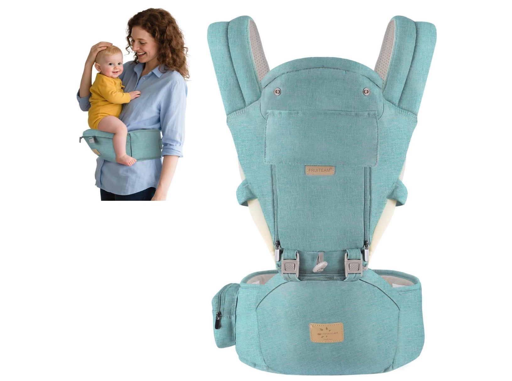 porte bébé vert confortable