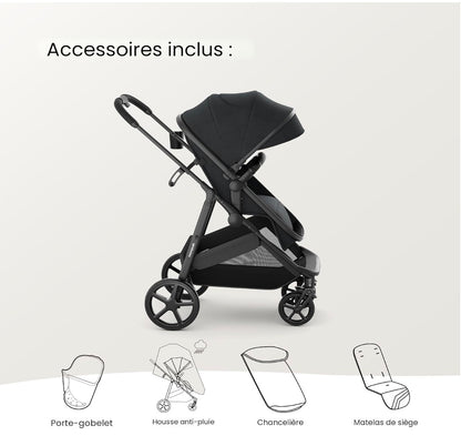 poussette avec les accessoires