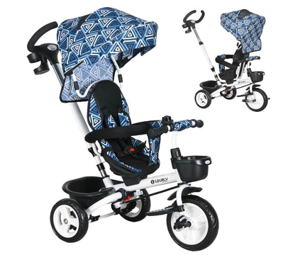 poussette bébé bleue présentation