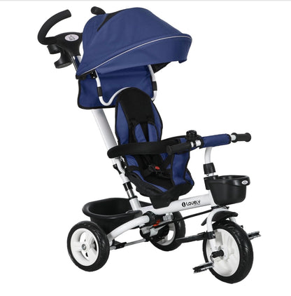 poussette bébé bleue