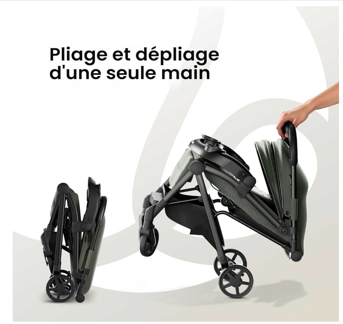poussette bébé pliage et dépliage avec une seule main