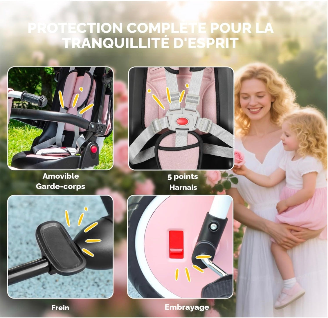 poussette bébé avec une protection complète pour la tranquillité d'esprit