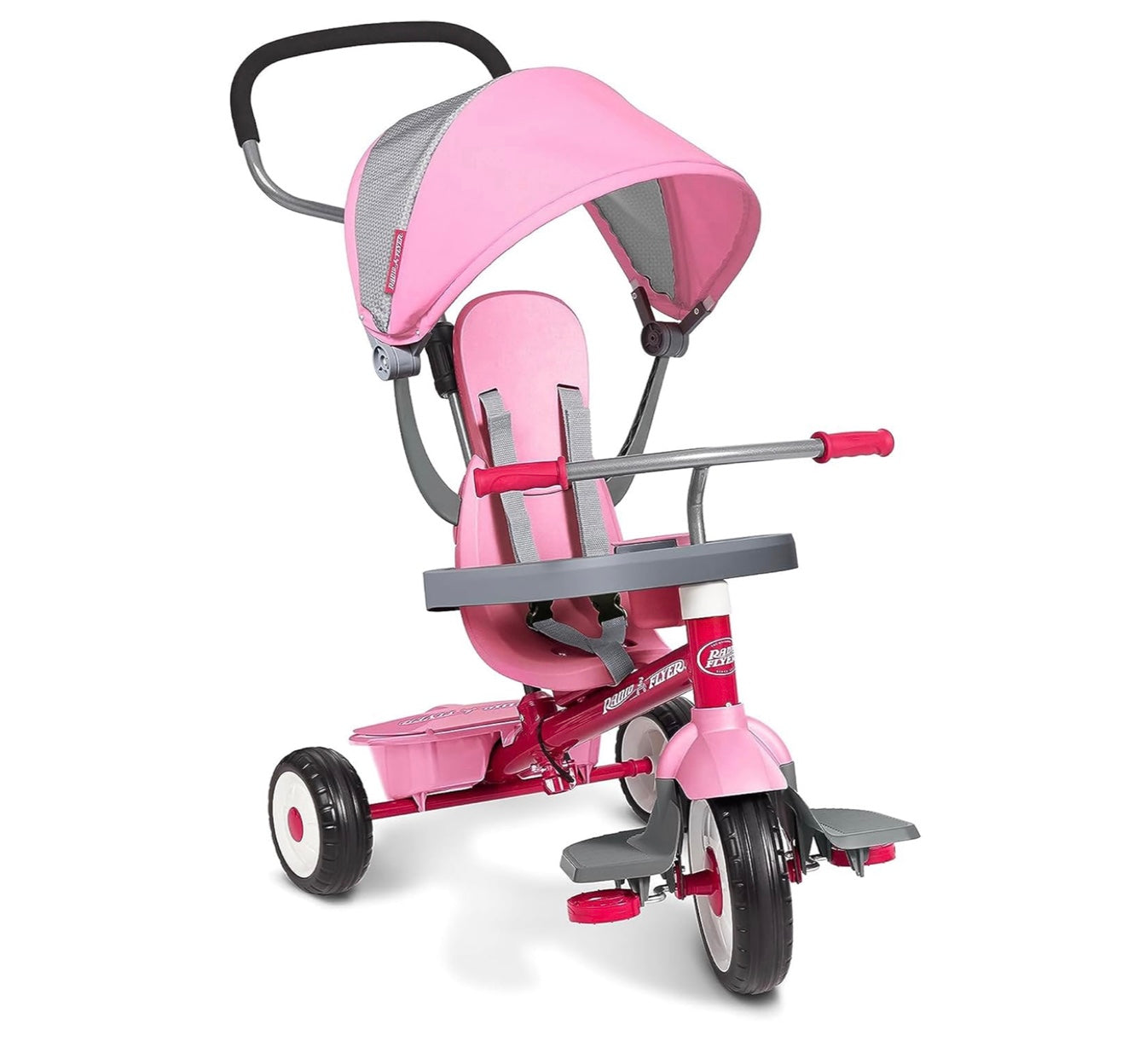 poussette bébé rose présentation