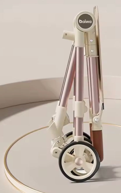 poussette-canne-beige-pliable