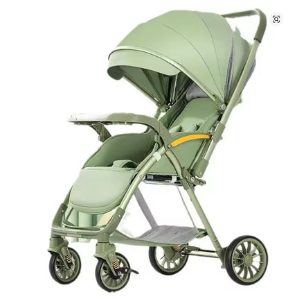 poussette canne de couleur vert