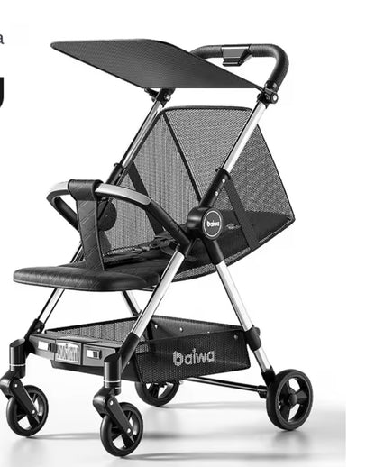 poussette canne noir léger