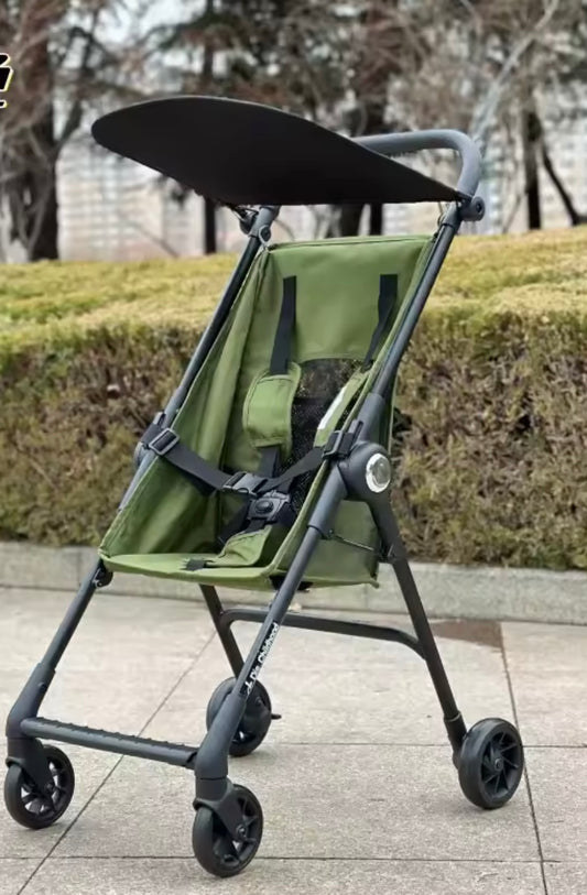 poussette canne vert