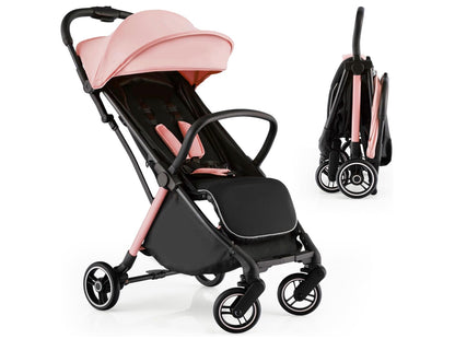 poussette de couleur rose