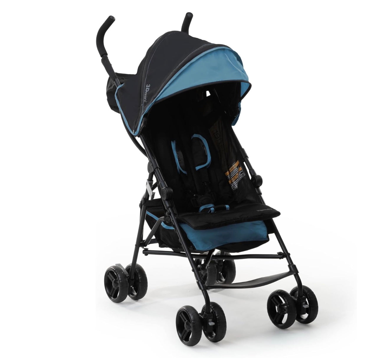 poussette de couleur bleue