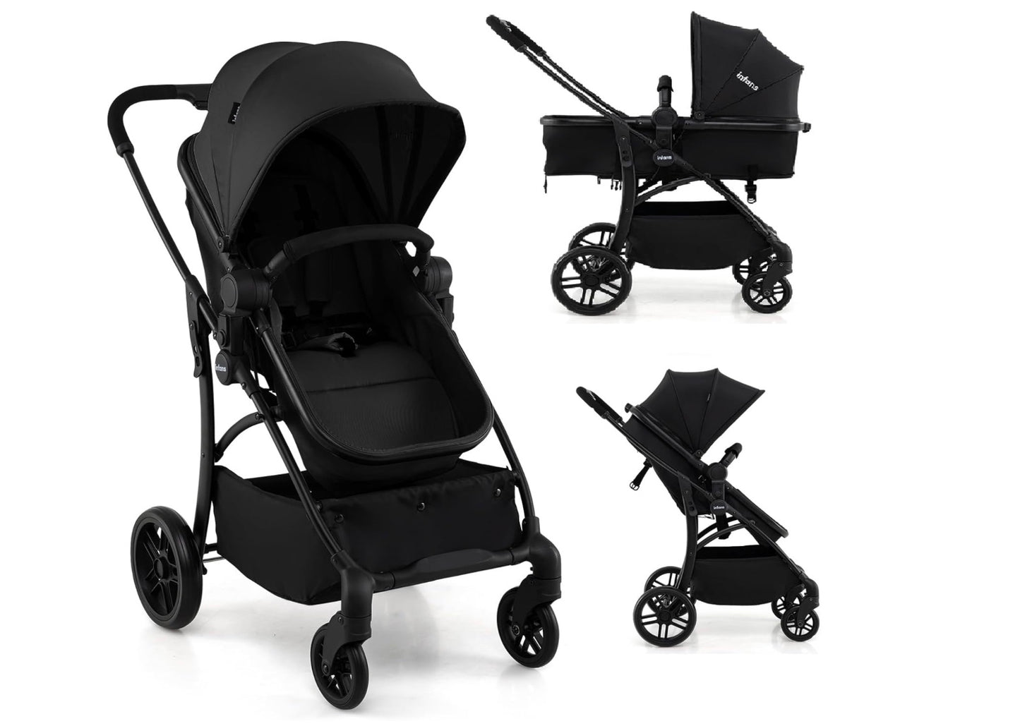 poussette de couleur noir