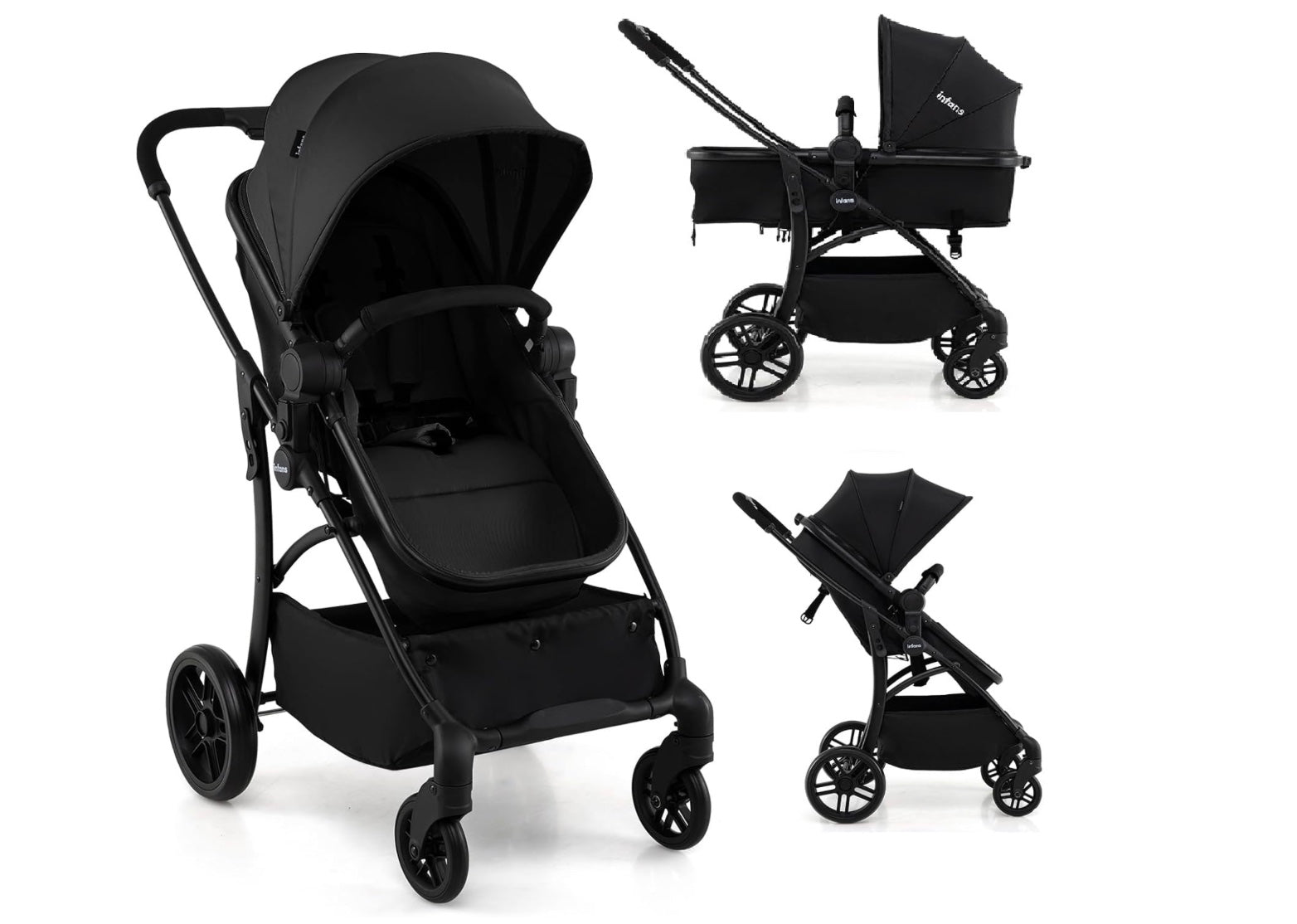 poussette de couleur noir