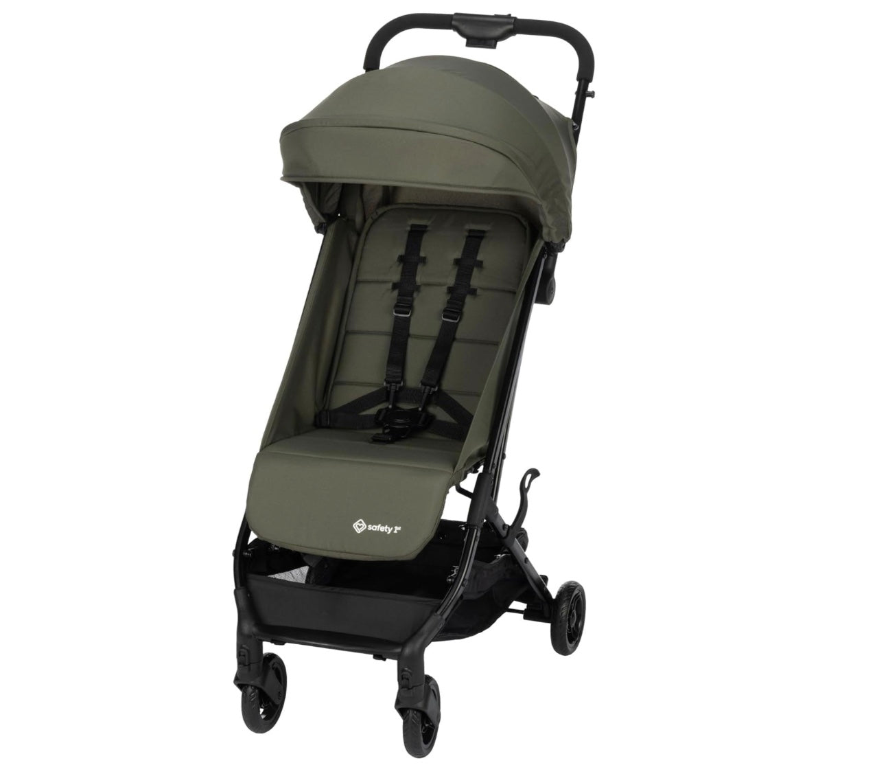 poussette de couleur vert