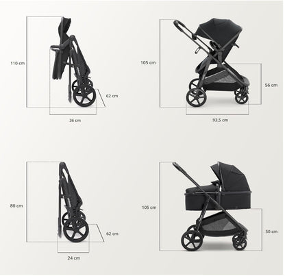poussette avec les dimensions